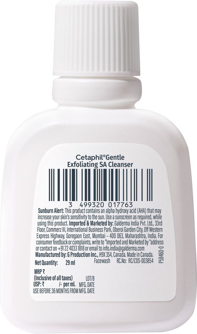 Cetaphil Gentle Exfoliating SA Cleanser Face Wash 29 ml - Image 4