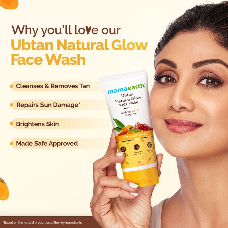 Mamaearth Ubtan Natural Glow with Turmeric & Saffron - Image 4