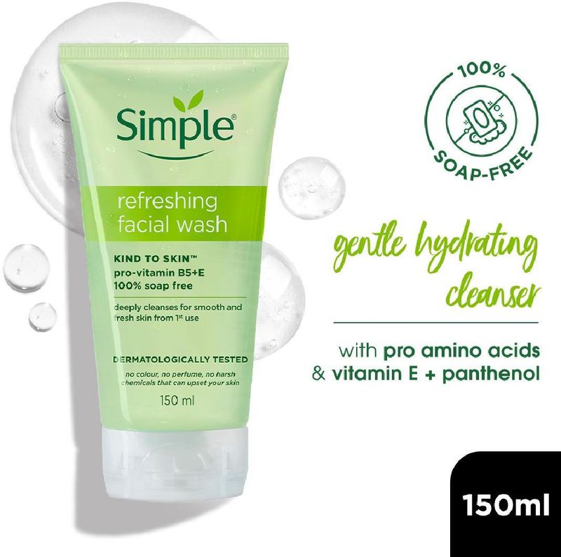 Simple Kind To Skin Refreshing Facial Wash 150 ml - Image 2