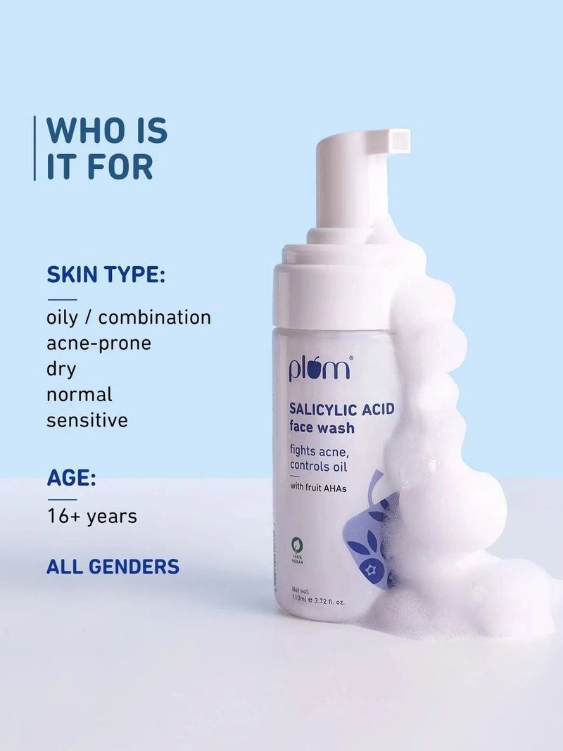 Plum 1% Salicylic Acid Anti Acne Cleanser 100ml - Image 4