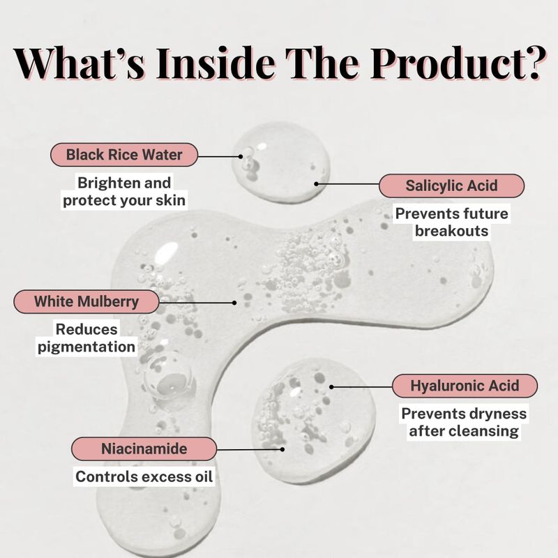 Little Extra Rice Berry Face Wash for Bright Skin - Image 4