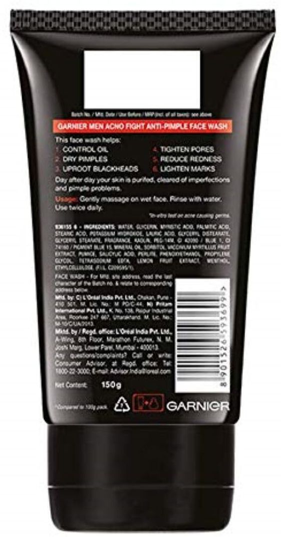 Garnier Men Acno Fight Anti-Pimple Facewash (Pack of 2) - Image 4