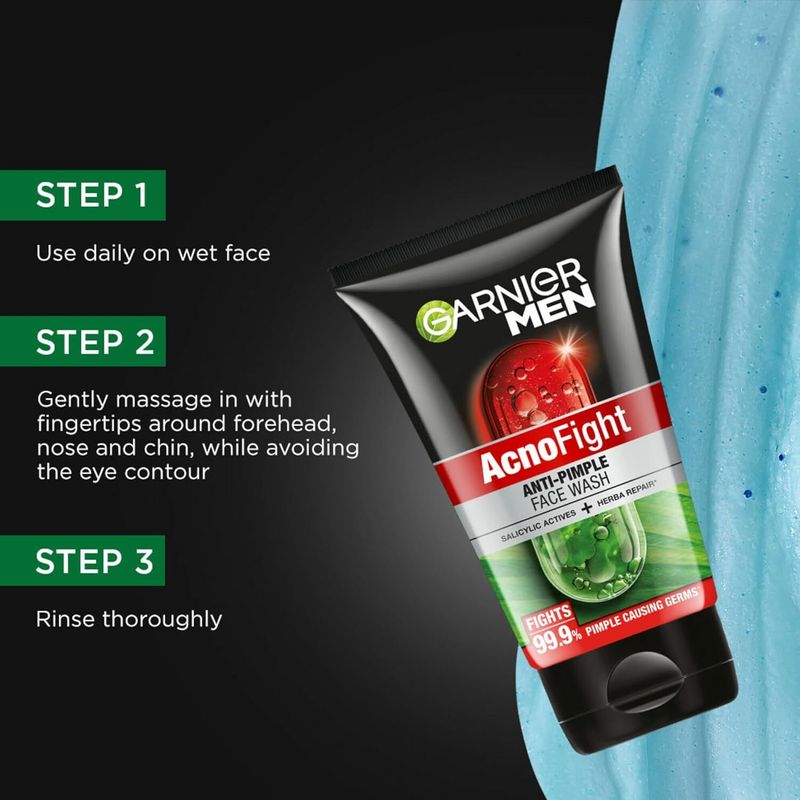Garnier Men Acno Fight Anti-Pimple Facewash (Pack of 2) - Image 5