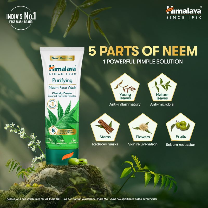 Himalaya Purifying Neem Face Wash 100ml - Image 5