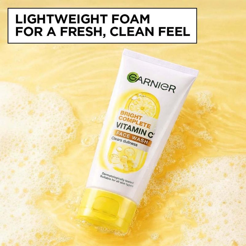 Garnier Bright Complete Vitamin C Face Wash, 150g - Image 6