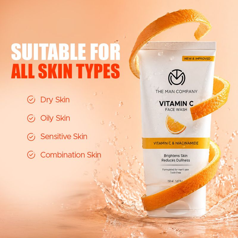 THE MAN COMPANY Daily Vitamin C & Niacinamide Face Wash 150ml - Image 5