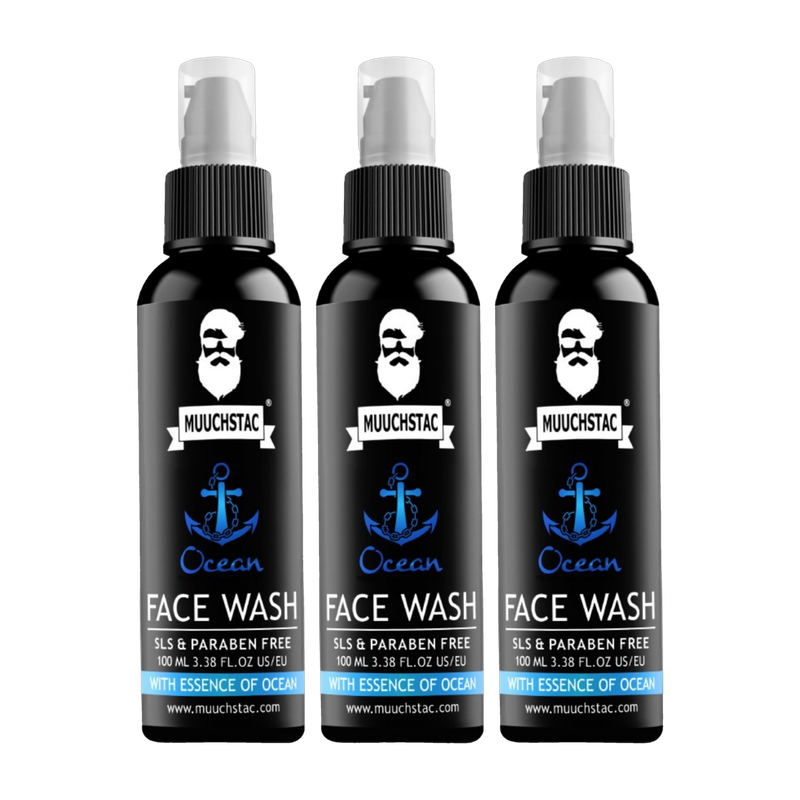 MUUCHSTAC Ocean for Men, Anti Acne & Pimple, Skin Brightening, All Skin Types Face Wash 300 ml