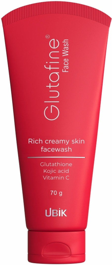 glutafine rich creamy skin lightening facewash glutathione kojic acid vitamin c face wash