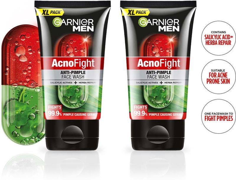 Garnier Men Acno Fight Salicylic Acid Face Wash - Image 3