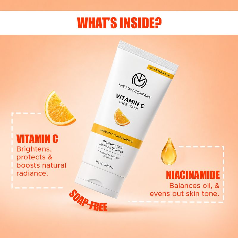 THE MAN COMPANY Daily Vitamin C & Niacinamide Face Wash 150ml - Image 3