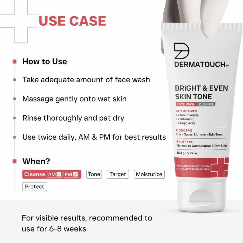 Dermatouch Bright & Even Tone Face Wash 75ml - Image 6