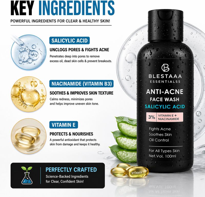 blestaaa essentialss 2% Salicylic Acid Face Cleanser - Image 4