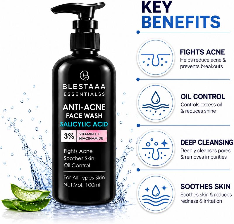 blestaaa essentialss 2% Salicylic Acid Face Cleanser - Image 5