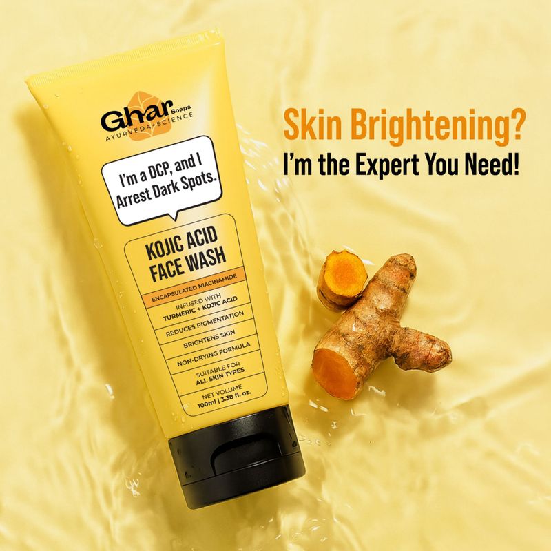 Ghar Soaps Kojic Acid & Turmeric Face Wash (100 g) - Image 3