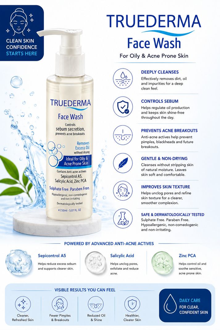 TRUEDERMA Face Wash Gel 150 ml - Image 6