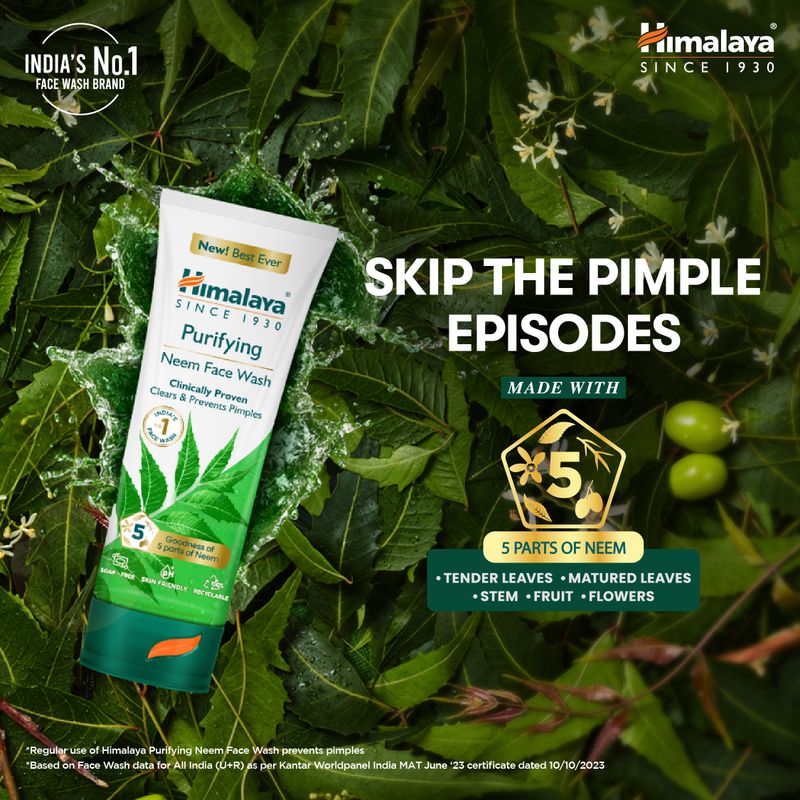 Himalaya Purifying Neem Face Wash 100ml - Image 4