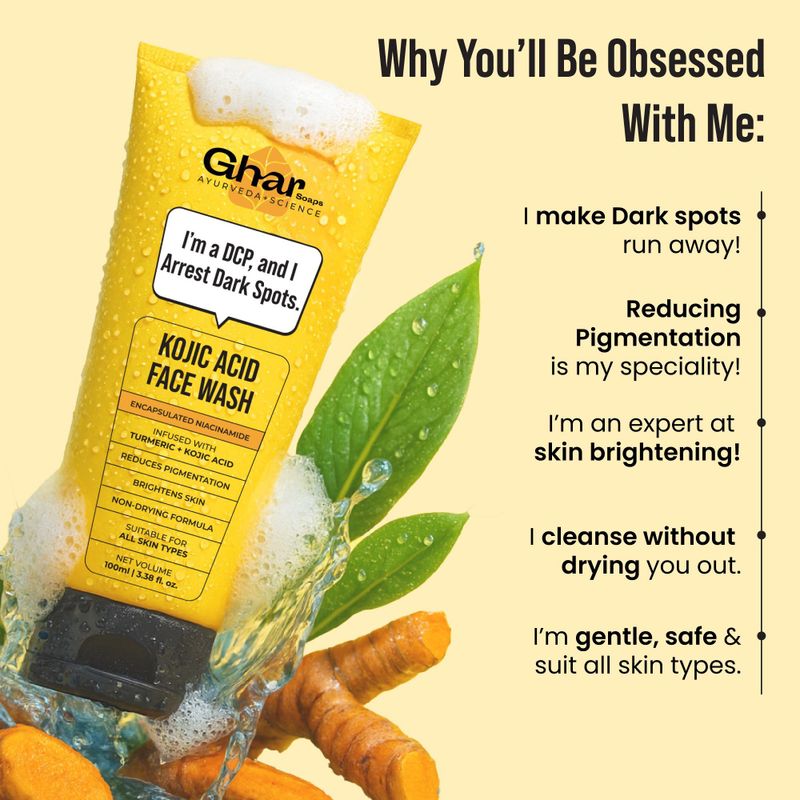 Ghar Soaps Kojic Acid & Turmeric Face Wash (100 g) - Image 4