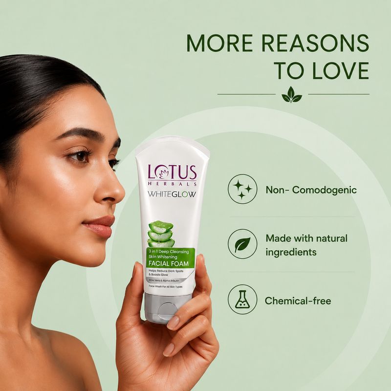 LOTUS HERBALS Lotus Herbal WhiteGlow 3 in 1 Deep Cleansing Skin - Image 5