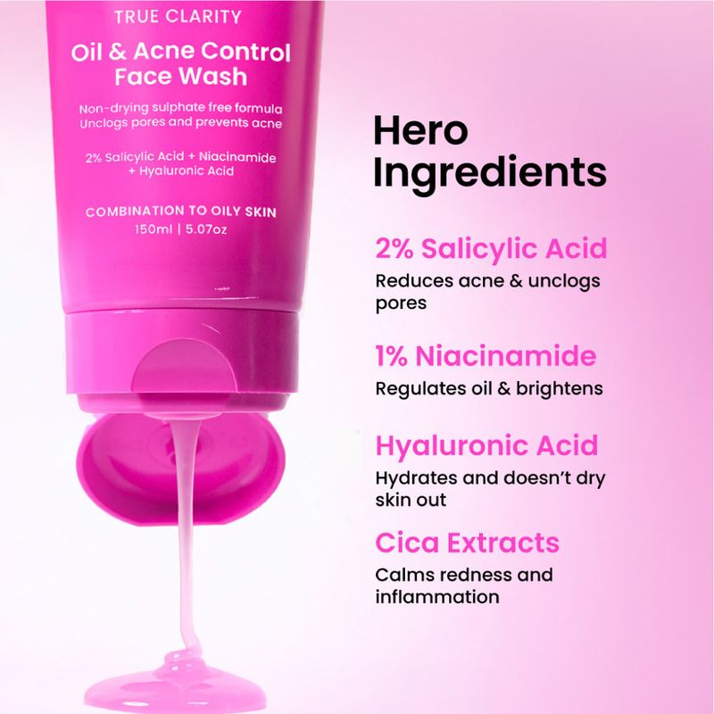 Foxtale Anti-Acne Face Wash with 2% Salicylic Acid, Niacinamide & - Image 3