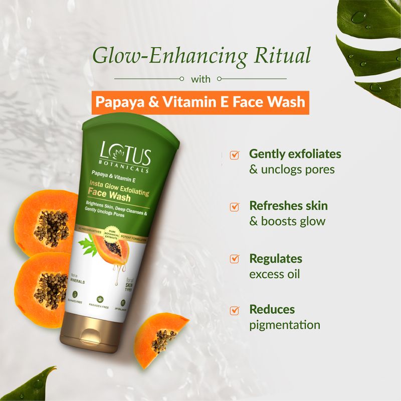 Lotus Botanicals Papaya & Vitamin E Exfoliating Pack of 3 - Image 3