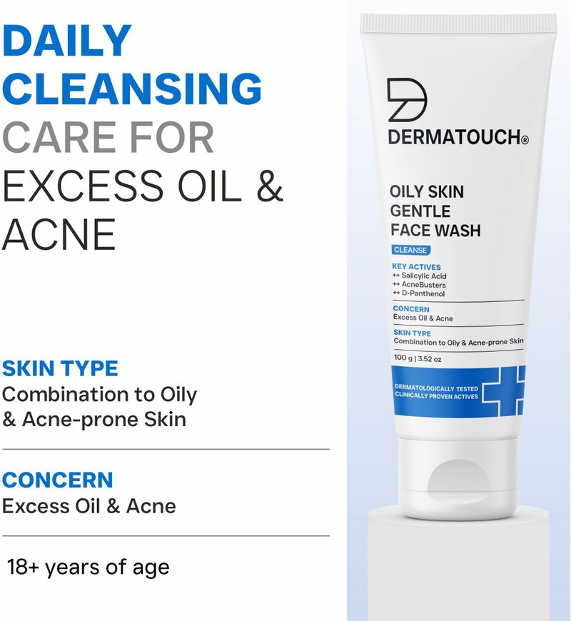 Dermatouch Oily Skin Face Gel with Salicylic Acid & AcneBusters - Image 4