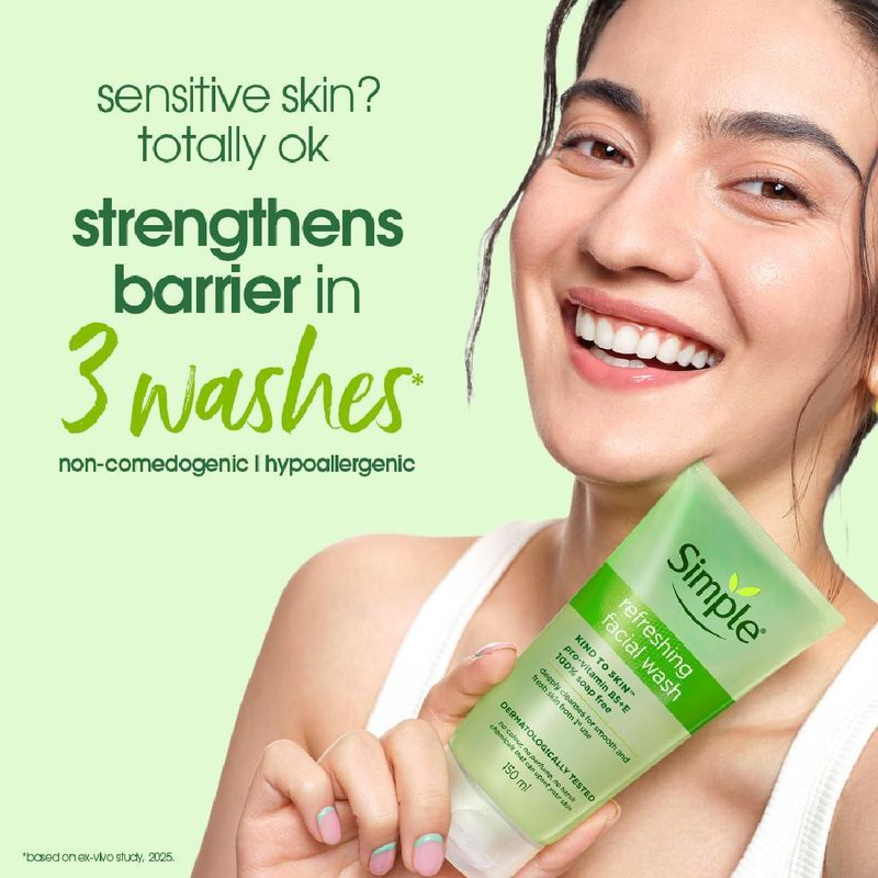 Simple Kind To Skin Refreshing Facial Wash 150 ml - Image 6
