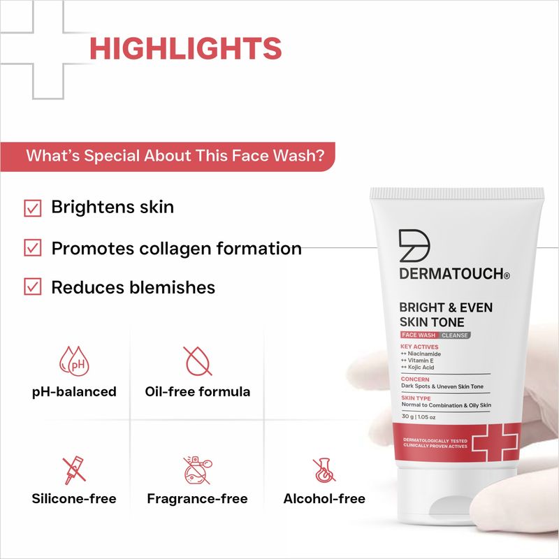 Dermatouch Bright & Even Tone Face Wash Pack of 3 - Image 5