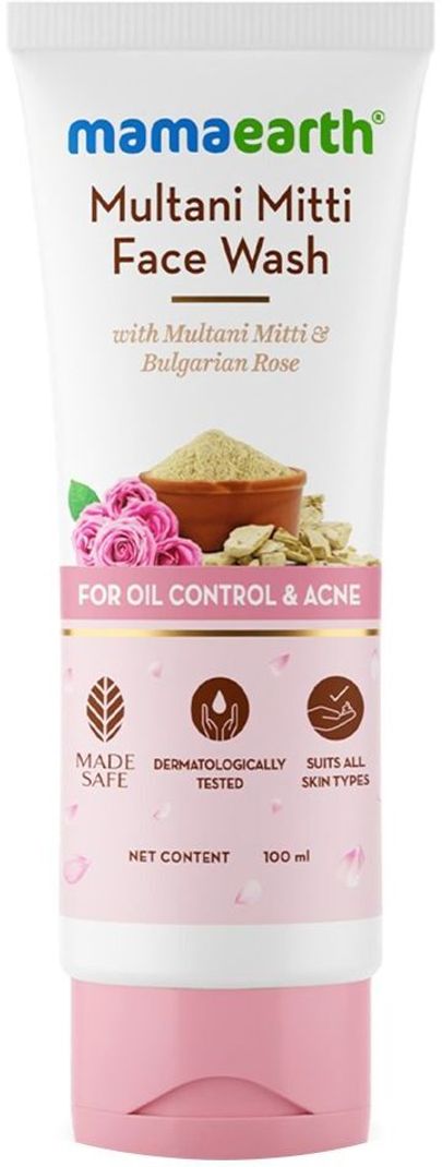 MamaEarth Multani Mitti & Bulgarian Rose Face Wash 100 ml - Image 5