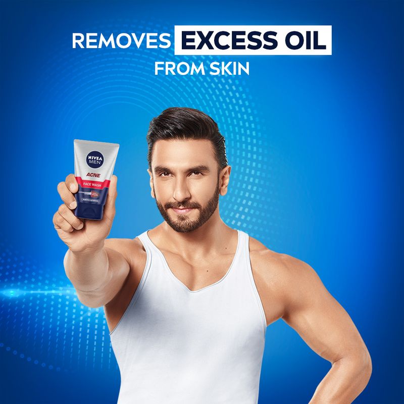 Nivea Men Acne, Fights Acne & Pimple, Removes Excess Oil & - Image 3