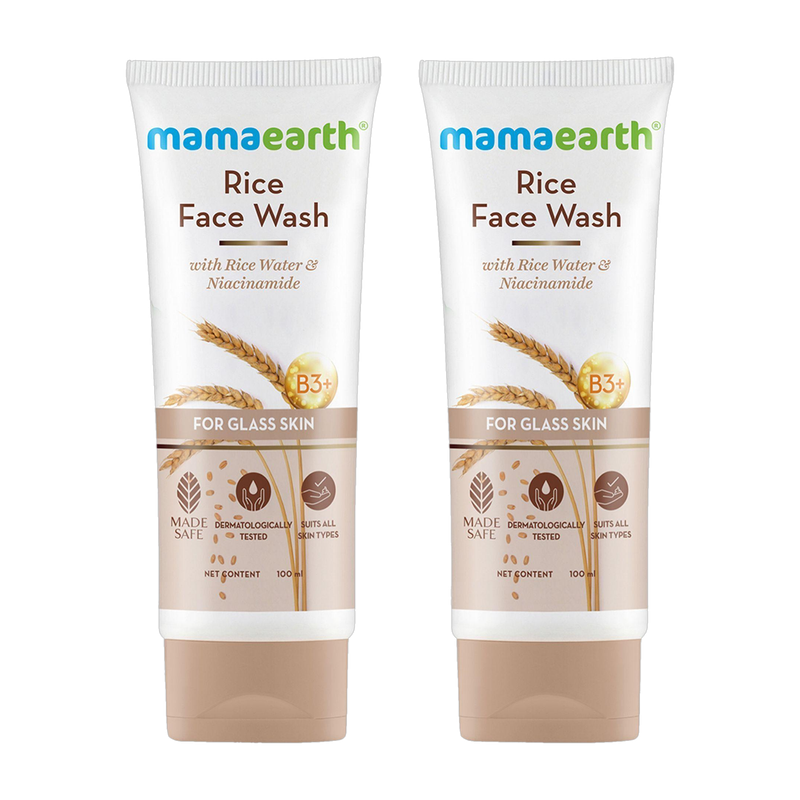 Mamaearth Rice With Rice Water & Niacinamide for Glass Skin Face Wash (200 ml) - Image 2