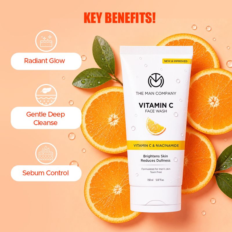 THE MAN COMPANY Daily Vitamin C & Niacinamide Face Wash 150ml - Image 4