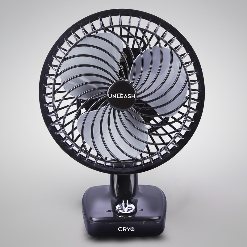 unleash CRYO 230 MM | HIGH SPEED | 9 INCH TABLE FAN FOR HOME with 1 Year Warranty Energy Saving 230 mm Table Fan Black | Pack of 1