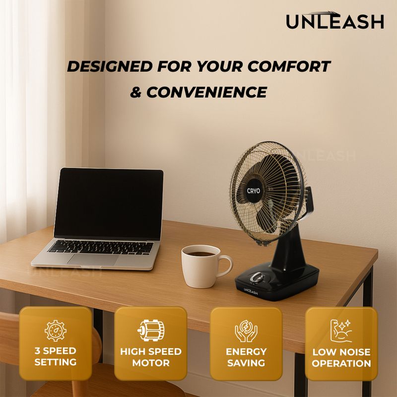 unleash CRYO 9 INCH 230MM Metal Fan - Image 6