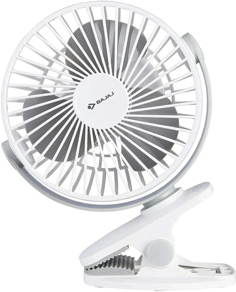 BAJAJ Pygmy Mini | Personal Fan | USB Rechargeable with 2 Year Warranty Ultra High Speed 110 mm Table Fan