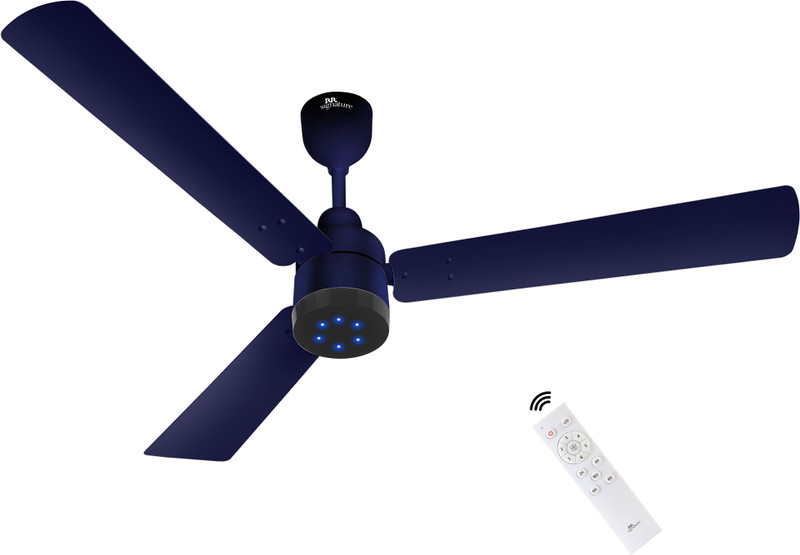 RR Signature Energy Pro with 3 Year Warranty BLDC Motor with Remote 1200 mm Ceiling Fan 5 Star | Silent Blue | Pack of 1