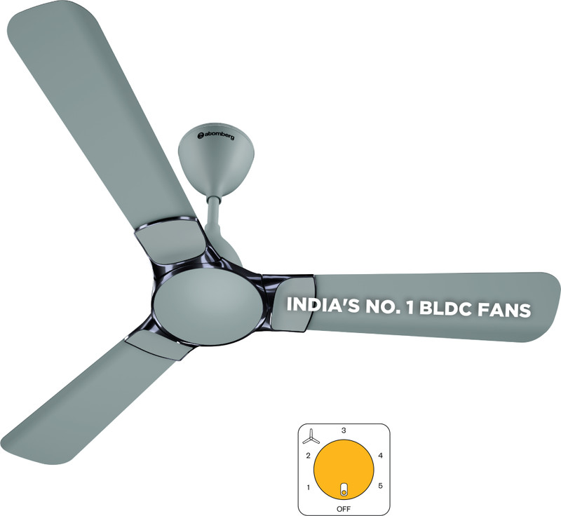 Atomberg Erica Nuvo Regulator Operated(No Remote)Advance Air+ TechnologyLow Noise with 3 Year Warranty BLDC Motor 1200 mm Ceiling Fan 5 Star | Misty T