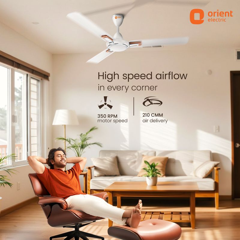 Orient Electric Ujala Prime Superior Air Flow 1200mm Ceiling Fan, - Image 6
