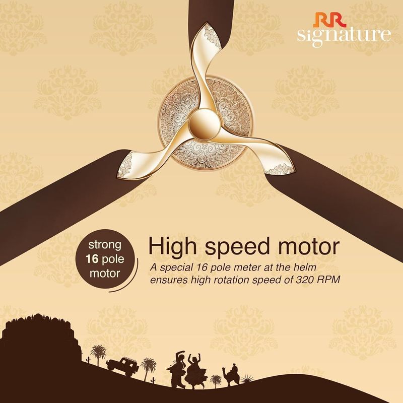 RR Jaipur Mahal 1320 mm Ceiling Fan - Image 4