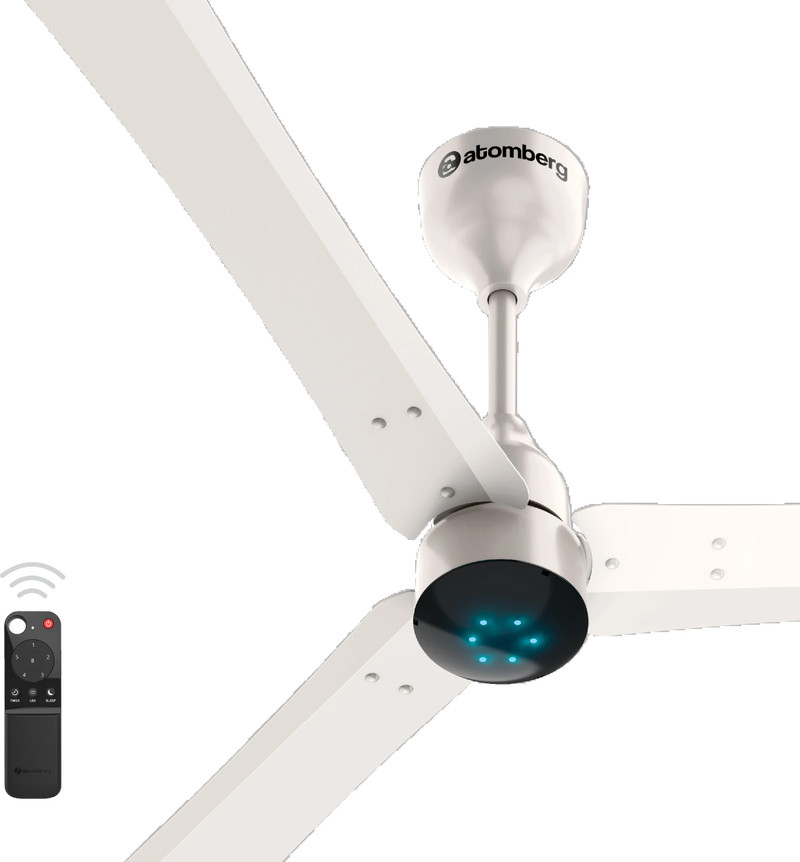 Atomberg Studio Nexus Remote Controlled|New Blade|High Air|Moonbeam Light|Low Noise with 3 Year Warranty BLDC Motor with Remote 1200 mm Ceiling Fan 5 