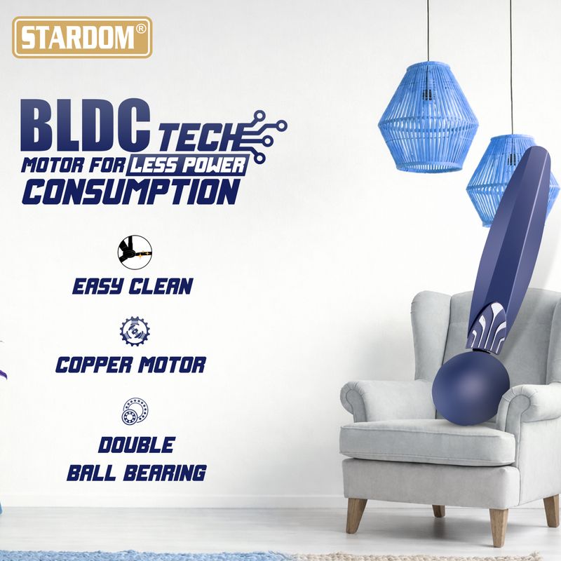 Stardom Racer Met Blue 1200mm Ceiling Fan - Image 5