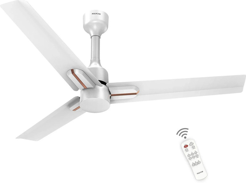 Polycab Wizzy Neo100% CopperHigh Air Delivery with 4 Year Warranty BLDC Motor with Remote 1200 mm Ceiling Fan