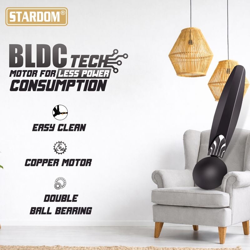 Stardom RACER SMOKE BROWN BLDC Motor Fan - Image 5