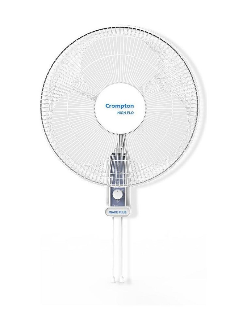 Crompton High Flo Wave Plus with 2 Year Warranty Silent Operation, High Air Delivery 400 mm Wall Fan White | Pack of 1