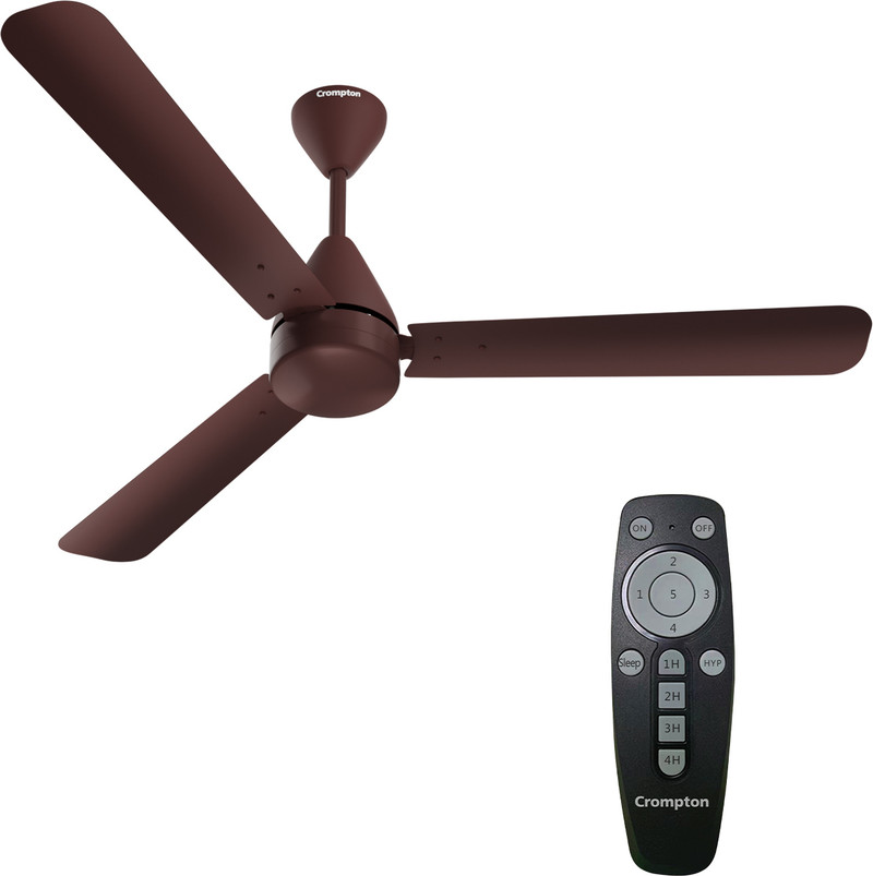 Energion Hyperjet | BLDC Technology | Remote Control with 2 Year Warranty Energy Saving 1200 mm Ceiling Fan (5 Star | Brown | Pack of 1)