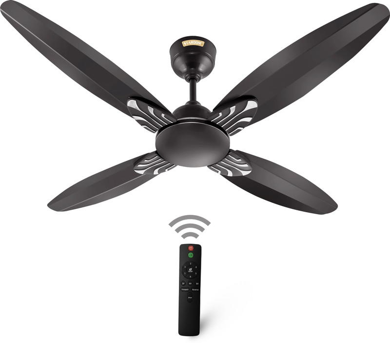 Stardom RACER SMOKE BROWN | BLDC Motor | Remote Control | BEE 5 Star Rated with 5 Year Warranty BLDC Motor with Remote 1200 mm Ceiling Fan 5 Star | SM