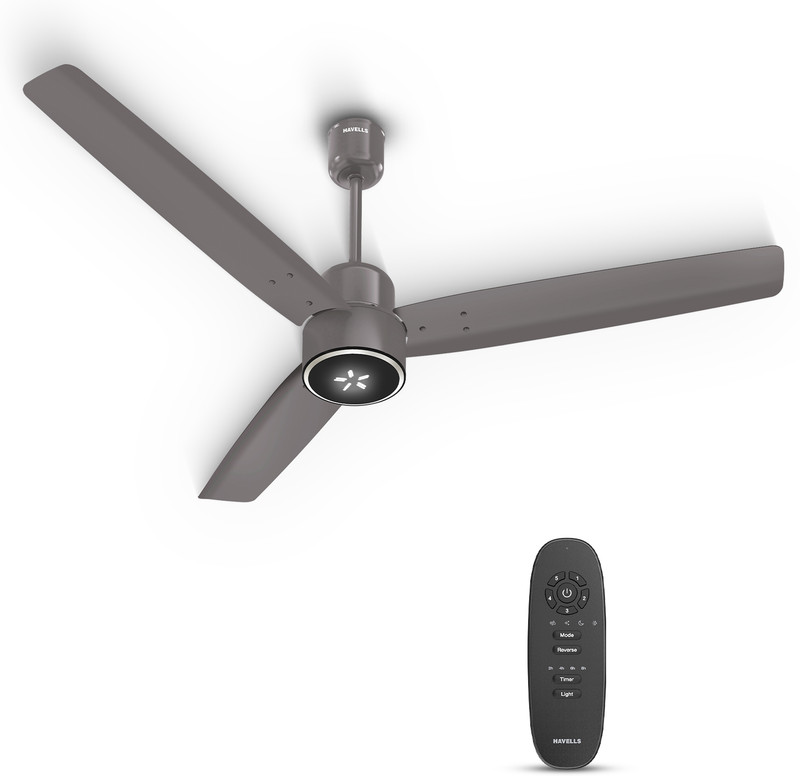HAVELLS FAB ULED|LED Speed Indicator|Remote Controlled|Upto 65% Energy Saving with 3 Year Warranty BLDC Motor with Remote 1200 mm Ceiling Fan 5 Star |