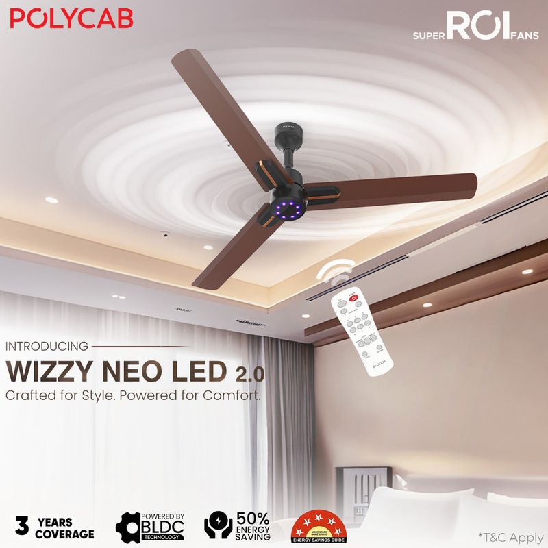 Polycab Wizzy Neo 2.0 1200mm Ceiling Fan - Image 4