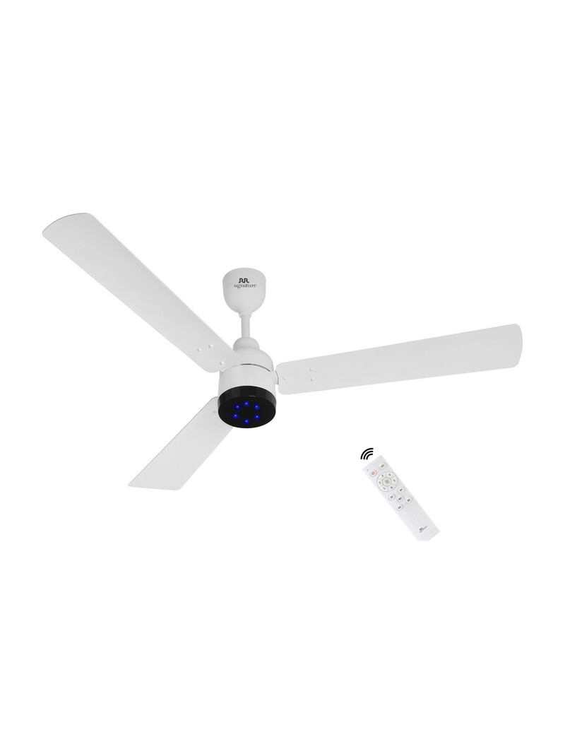 RR Signature Energy Pro with 3 Year Warranty BLDC Motor 1200 mm Ceiling Fan (5 Star | Mirage White. | Pack of 1)