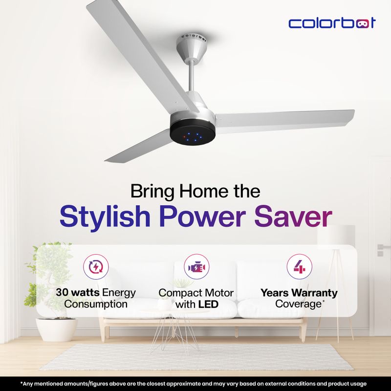 Colorbot Stella BLDC Ceiling Fan 1200mm White - Image 4