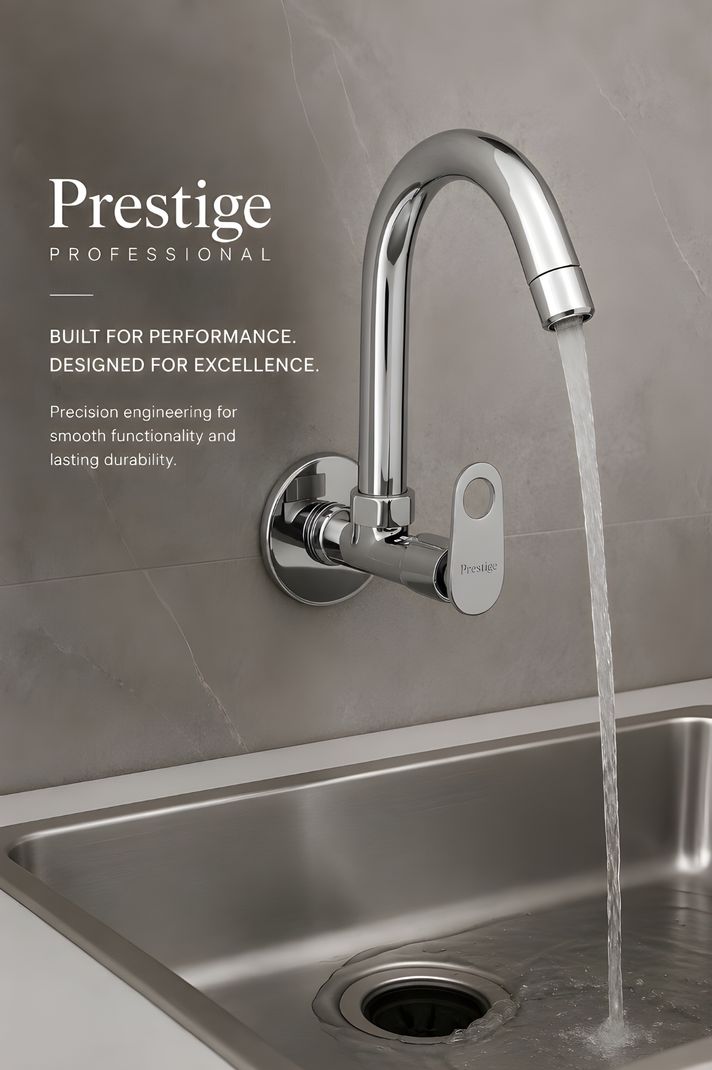 Prestige Curio Max Sink Tap with Wall Flange - Image 5